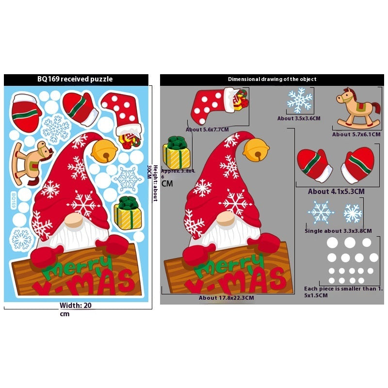 Christmas Decorations Snowman Elk Window Stickers