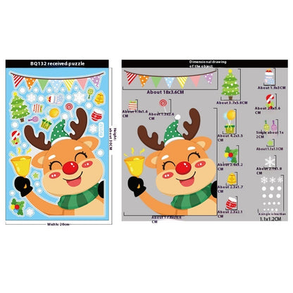 Christmas Decorations Snowman Elk Window Stickers