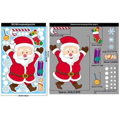 Christmas Decorations Snowman Elk Window Stickers