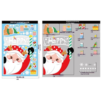 Christmas Decorations Snowman Elk Window Stickers