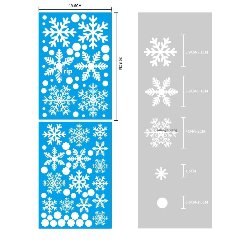 Christmas Decorations Snowman Elk Window Stickers