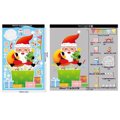 Christmas Decorations Snowman Elk Window Stickers