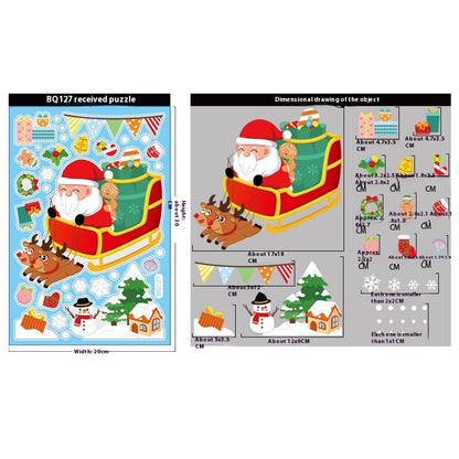 Christmas Decorations Snowman Elk Window Stickers