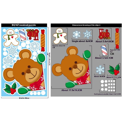 Christmas Decorations Snowman Elk Window Stickers