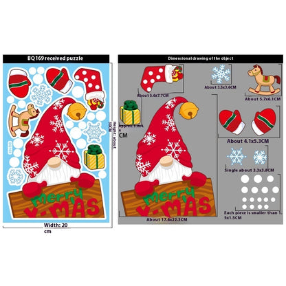 Christmas Decorations Snowman Elk Window Stickers