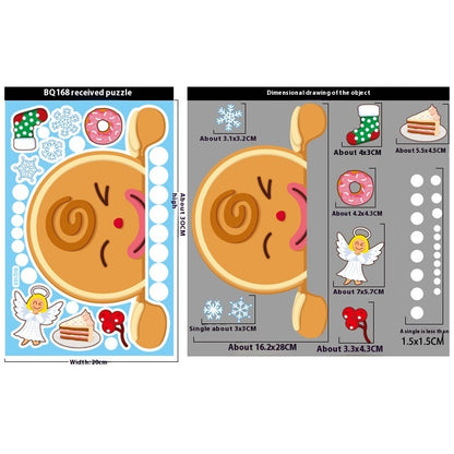 Christmas Decorations Snowman Elk Window Stickers