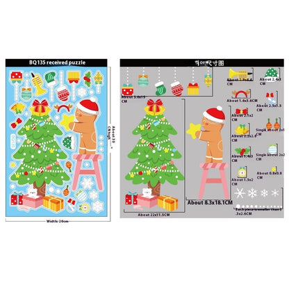 Christmas Decorations Snowman Elk Window Stickers