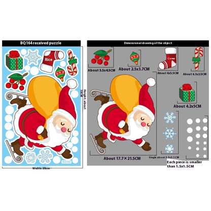 Christmas Decorations Snowman Elk Window Stickers